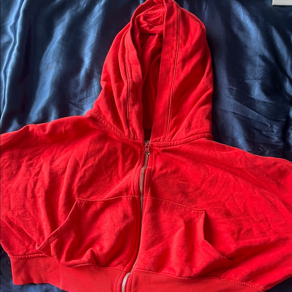 Red Zip-Up Hoodie